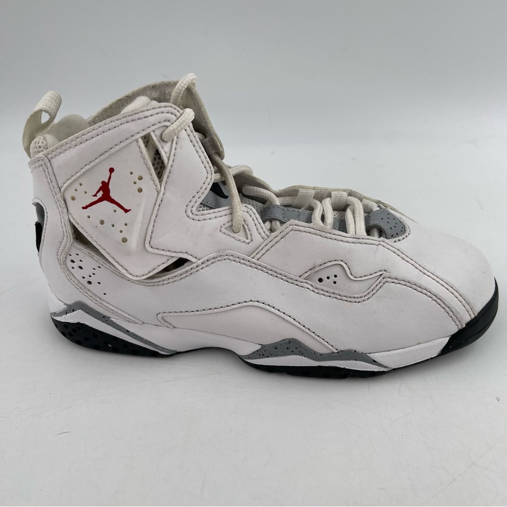 Nike Air Jordan Youth True Flight White Black Red Hi-Top Sneakers Shoes - SZ 2 Y